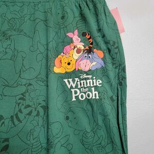 NWT Disney Winnie the Pooh Lounge Pants Pajama Bottoms Piglet Eeyore Green XXL